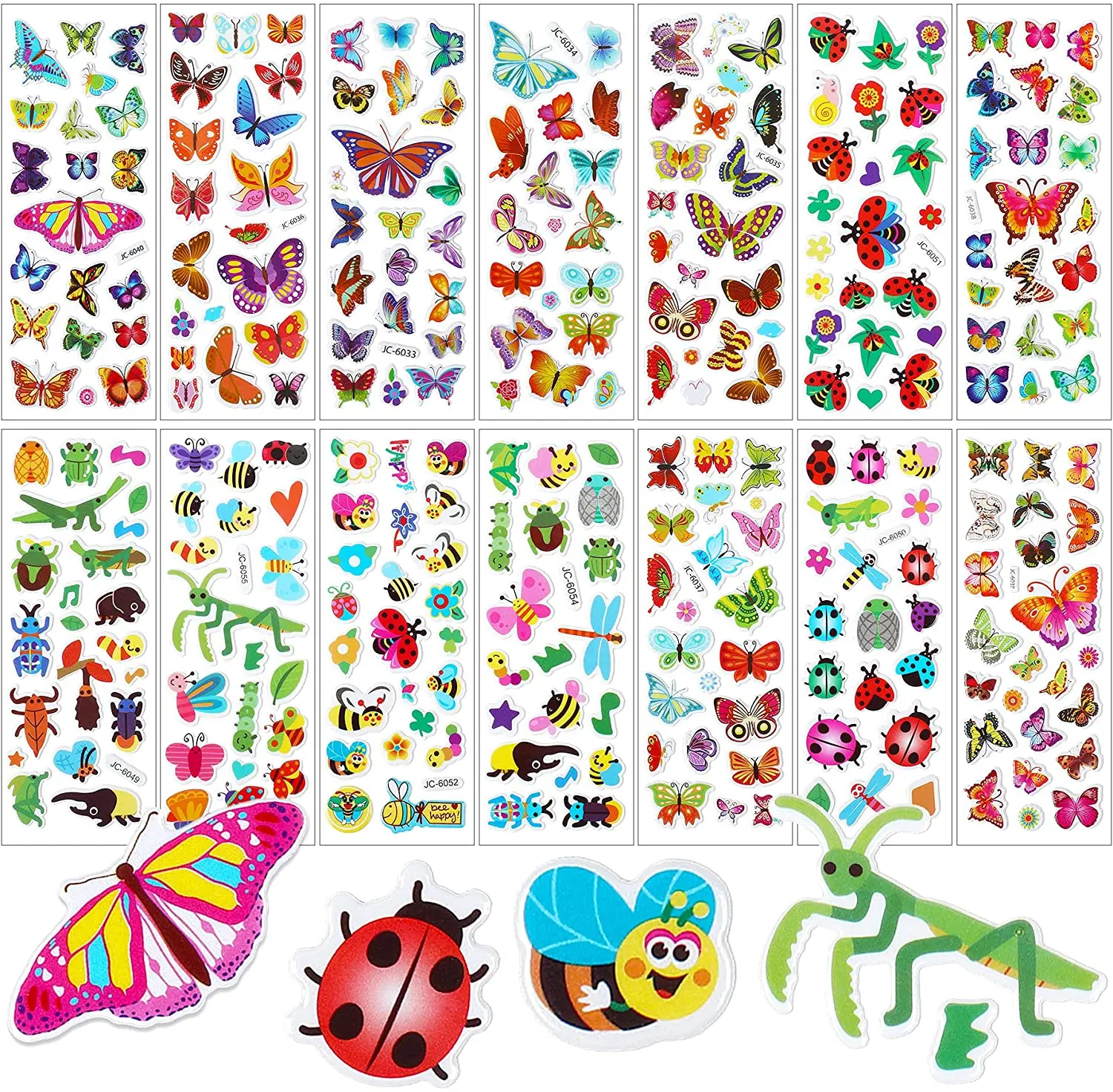 200PCS 3D Insect Butterfly Stickers for Kids 14 Sheets Puffy Animals Stickers for Scrapbooking Bullet Journal
200PCS 3D Insect Butterfly Stickers for Kids 14 Sheets Puffy Animals Stickers for Scrapbooking Bullet Journal