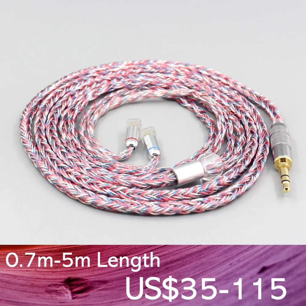 

LN007584 16 Core Silver OCC OFC Mixed Braided Cable For UE11 UE18 pro QDC Gemini Gemini-S Anole V3-C V3-S V6-C Earphone