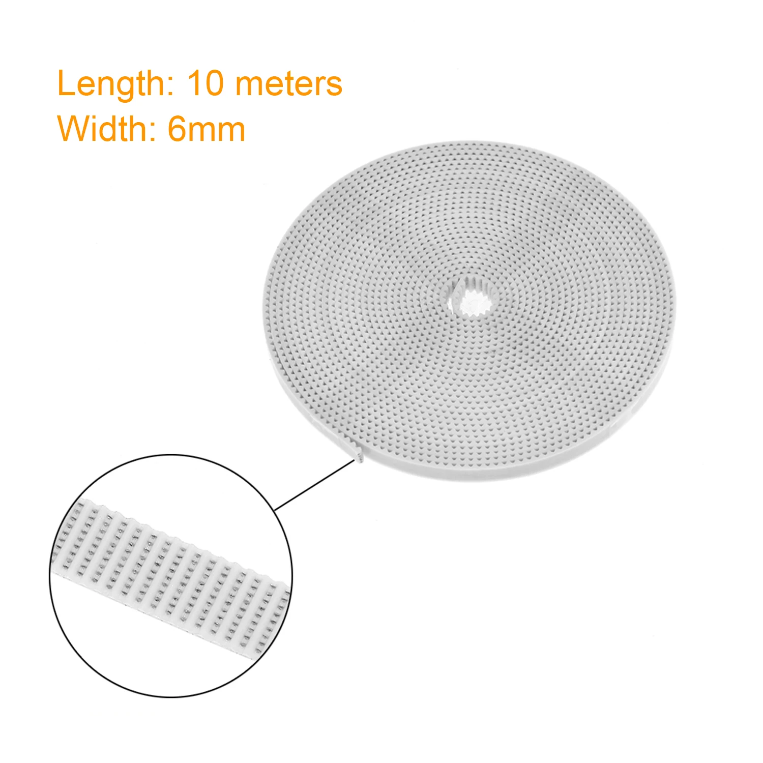 3D Printer Parts 10 Meters White GT2 Timing Belt Open PU Synchronous Belt Width 6mm
3D Printer Parts 10 Meters White GT2 Timing Belt Open PU Synchronous Belt Width 6mm