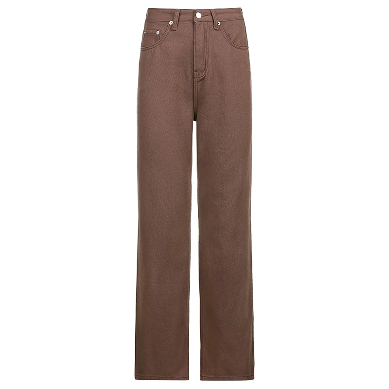 Rockmore Brown Vintage Straight Jeans Women Y2k High Waist Wide Leg Pants Boyfriends Denim Streetwear Casual Cotton Trousers New
Rockmore Brown Vintage Straight Jeans Women Y2k High Waist Wide Leg Pants Boyfriends Denim Streetwear Casual Cotton Trousers New