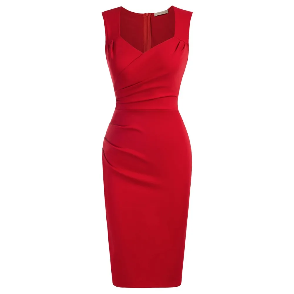 Belle Poque Women's Sleeveless V Neck Wrap Ruched Bodycon Cocktail Party Dresses Sleeveless Surplice V-Neck Pencil Dress A30
Belle Poque Women's Sleeveless V Neck Wrap Ruched Bodycon Cocktail Party Dresses Sleeveless Surplice V-Neck Pencil Dress A30
