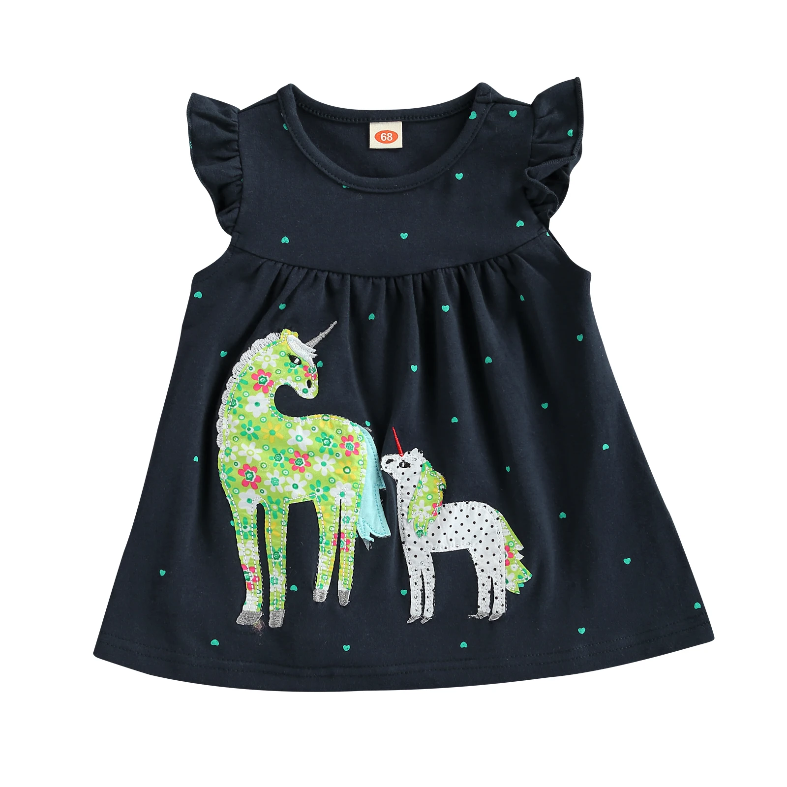 2021 Breathable Summer Little Girls Dress, Toddlers Creative Unicorn Heart Printing Round Collar Fly Sleeve Princess Skirt
2021 Breathable Summer Little Girls Dress, Toddlers Creative Unicorn Heart Printing Round Collar Fly Sleeve Princess Skirt
