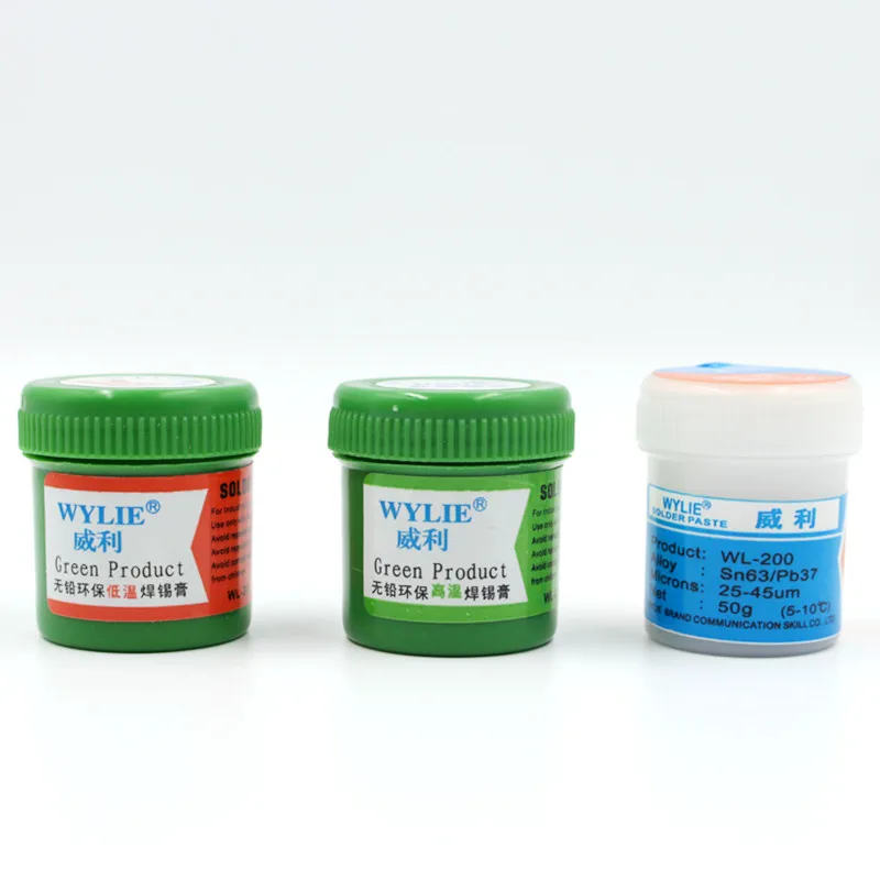 WYLIE Low/Medium/High Temperature Solder Paste for BGA Reballing with Lead/Lead-Free
WYLIE Low/Medium/High Temperature Solder Paste for BGA Reballing with Lead/Lead-Free