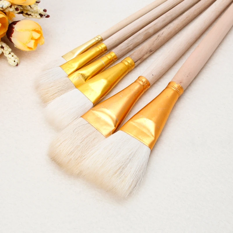 G2AA 6Pcs Artist S Paint Brushes Set Wool Hair Watercolor Acrylic Oil Painting Brush
G2AA 6Pcs Artist S Paint Brushes Set Wool Hair Watercolor Acrylic Oil Painting Brush