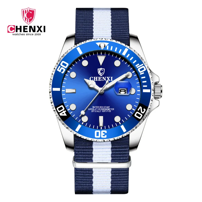CHENXI Fashion Men's Watch Creative Nylon Belt Sports Trend Leisure All-match Luminous Waterproof Quartz Watch WA187
CHENXI Fashion Men's Watch Creative Nylon Belt Sports Trend Leisure All-match Luminous Waterproof Quartz Watch WA187