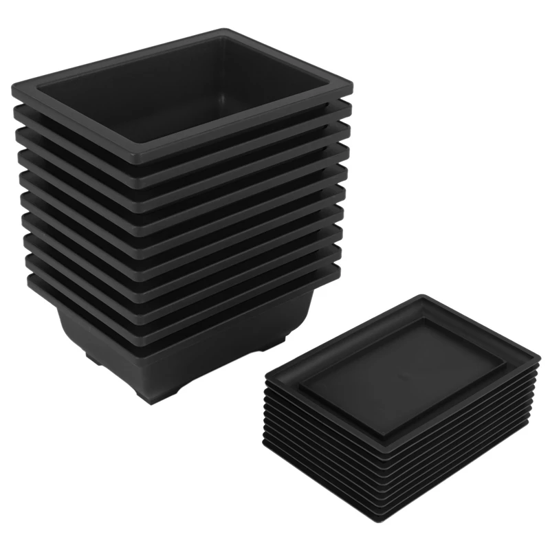 10 Packs Bonsai Training Pots with Tray Plastic Bonsai Plants Growing Pot for Garden Yard Living Room Balcony 16.5X12cm
10 Packs Bonsai Training Pots with Tray Plastic Bonsai Plants Growing Pot for Garden Yard Living Room Balcony 16.5X12cm