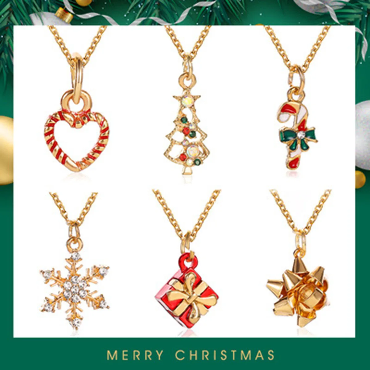 Christmas Tree Snowflake Necklace For Womens Snowman Cane Drop Oil Pendant Clavicle Chain 2021 New Fashion Festival Jewelry Gift
Christmas Tree Snowflake Necklace For Womens Snowman Cane Drop Oil Pendant Clavicle Chain 2021 New Fashion Festival Jewelry Gift