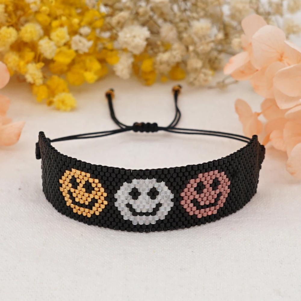 Go2Boho Smile Face Pattern Bracelet for Women Miyuki Beads Bracelets Gift for Her 2021 Handmade Woven Pulseras Lucky Accessories
Go2Boho Smile Face Pattern Bracelet for Women Miyuki Beads Bracelets Gift for Her 2021 Handmade Woven Pulseras Lucky Accessories