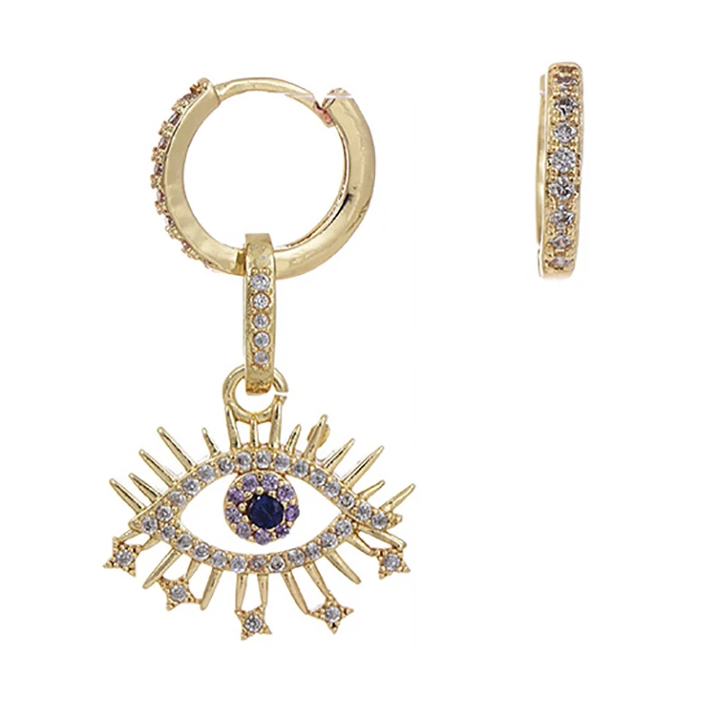 2020 Bohemia Vintage Eye Gold Color Dangle Earrings for Women New Stainless Steel Punk Asymmetry Earring Jewerly Gift pendientes 
2020 Bohemia Vintage Eye Gold Color Dangle Earrings for Women New Stainless Steel Punk Asymmetry Earring Jewerly Gift pendientes