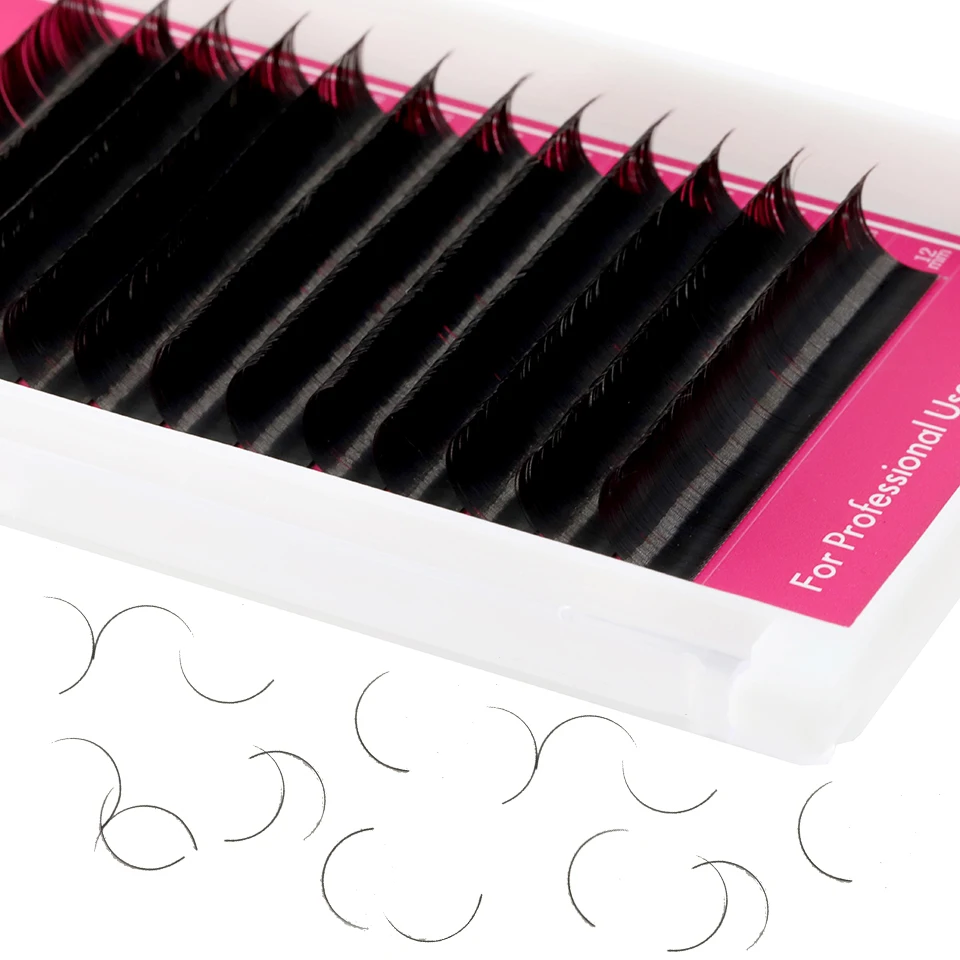 

False Eyelash Extension Long Length 16mm 17mm 18mm 19mm 20mm Individual Eyelashes Russian Volume Silk Lashes Makeup Cilia