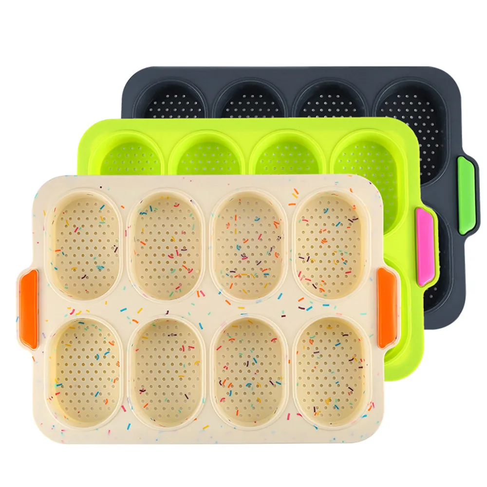 8 Grids Non-stick Diy Good Flexibility Heat Resistant Hamburger Easy Release Baking Bread Silicone Mold
8 Grids Non-stick Diy Good Flexibility Heat Resistant Hamburger Easy Release Baking Bread Silicone Mold