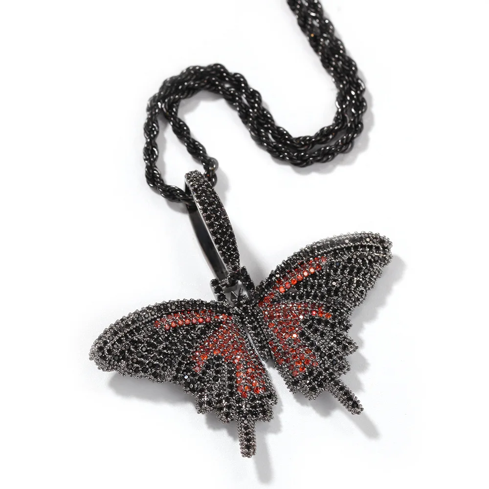New Full Iced Out Butterfly Wings Pendant Necklace With 24 Inches Cuban Chain & Twist Chain Gold Hip Hop Charm Chain Jewelry
New Full Iced Out Butterfly Wings Pendant Necklace With 24 Inches Cuban Chain & Twist Chain Gold Hip Hop Charm Chain Jewelry