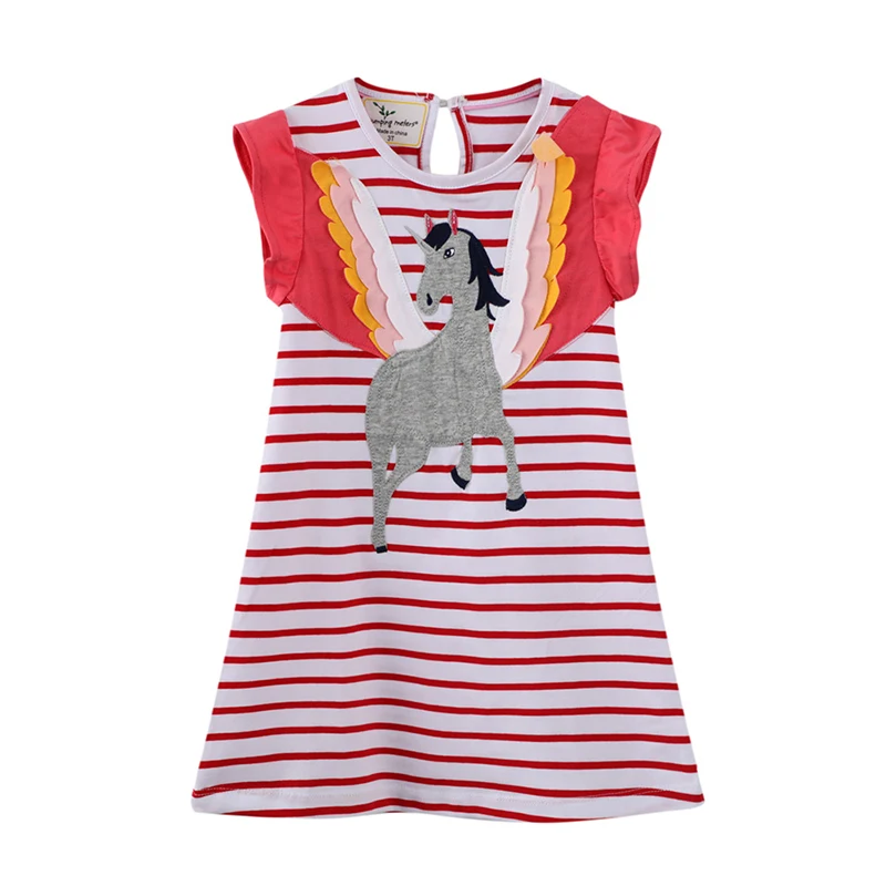 Unicorn Wings Sleeve Girls Dresses Cartoon Cotton Summer Stripes Dress Sleeveless Skirt Clothes Fashion Gifts For Children
Unicorn Wings Sleeve Girls Dresses Cartoon Cotton Summer Stripes Dress Sleeveless Skirt Clothes Fashion Gifts For Children