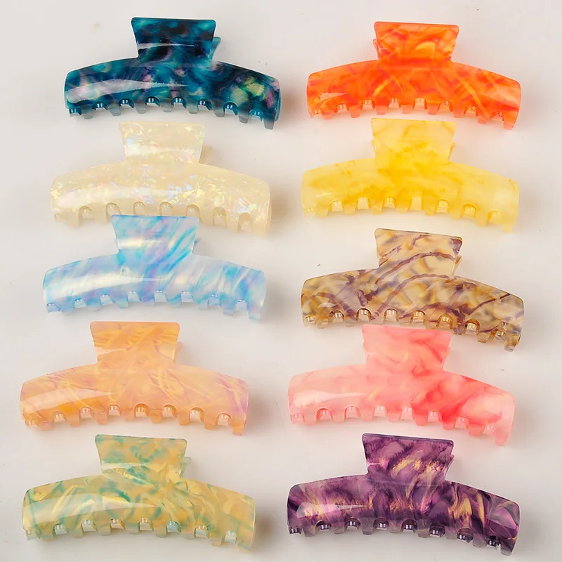 2022 New Claw Clip for Women Tough Colorful Plastic Hair Claw Large Size Hair Clamps Claw Clip Crab Chic Hair Accessories Gift
2022 New Claw Clip for Women Tough Colorful Plastic Hair Claw Large Size Hair Clamps Claw Clip Crab Chic Hair Accessories Gift