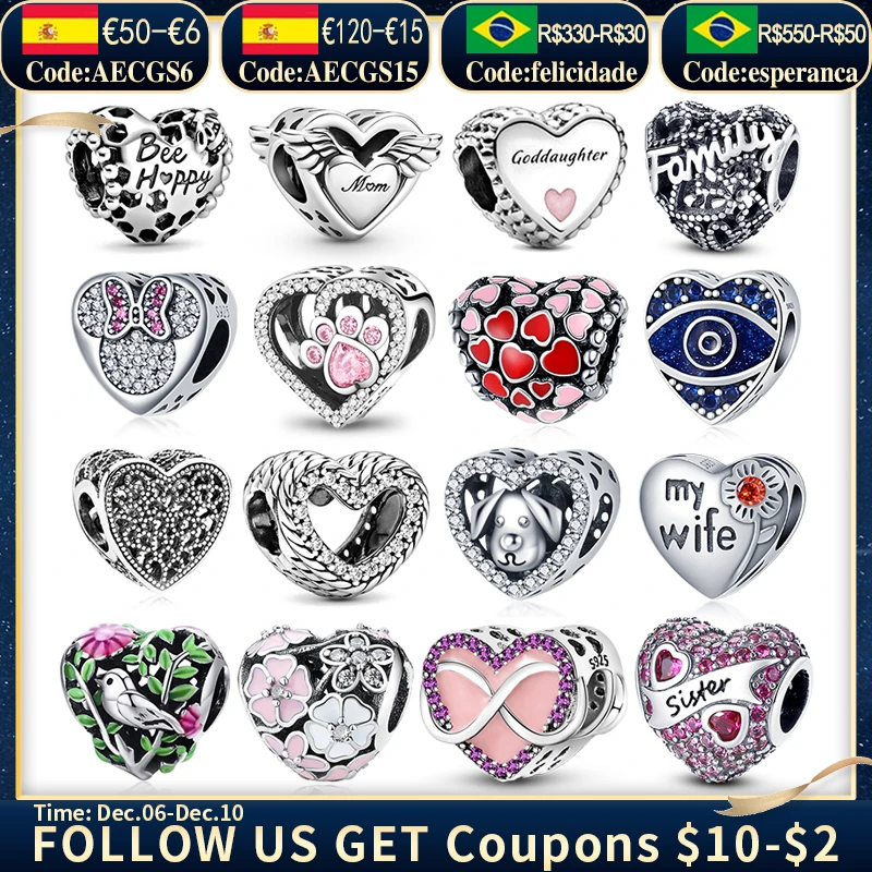 Hot Sale 925 Sterling Silver Love Heart Shaped Beads Fits Original Pandora Bracelet Bangle 925 Silver Bead For Women Diy Jewelry
Hot Sale 925 Sterling Silver Love Heart Shaped Beads Fits Original Pandora Bracelet Bangle 925 Silver Bead For Women Diy Jewelry
