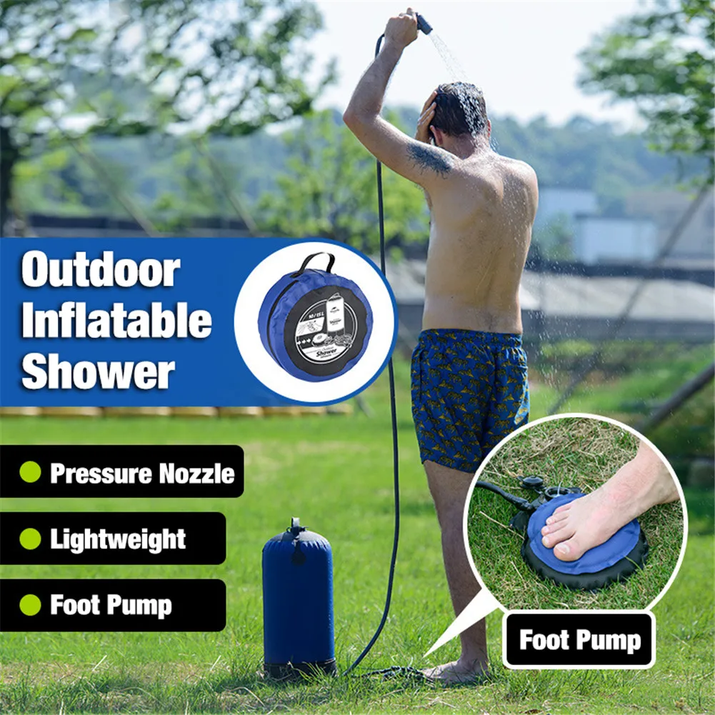 11L Iatable Shower Bag With Foot Pump Pressure Bathing Water Bag Portable For Outdoor Travel Camping Beach Washing Cars Tools 
11L Iatable Shower Bag With Foot Pump Pressure Bathing Water Bag Portable For Outdoor Travel Camping Beach Washing Cars Tools
