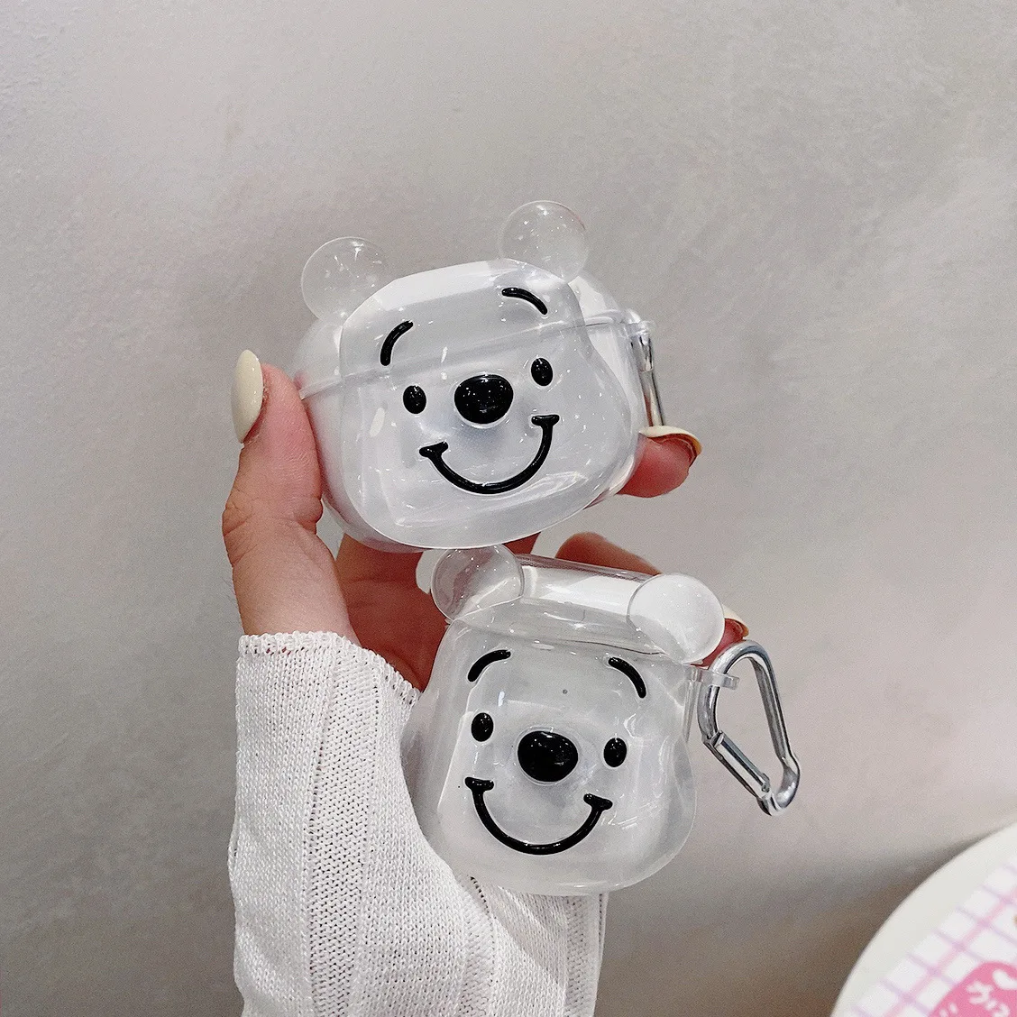 For Airpods 2 case bear ith keychain protector cute for girls transparent Earphone protective sleeve For airpods pro 2 1 case
For Airpods 2 case bear ith keychain protector cute for girls transparent Earphone protective sleeve For airpods pro 2 1 case