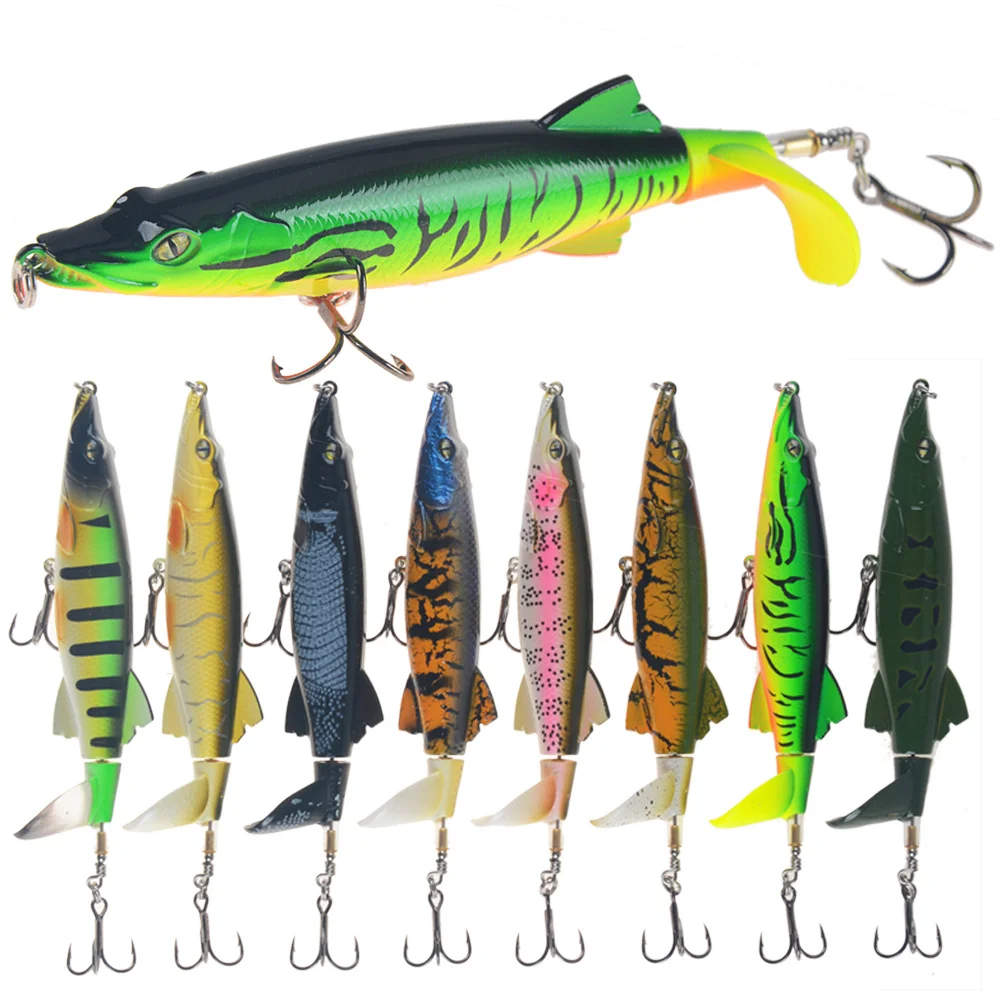 1pcs Fishing supplies 13cm16g Hard baits Wobbler Propeller Treble vibration Artificial Swimbaits
1pcs Fishing supplies 13cm16g Hard baits Wobbler Propeller Treble vibration Artificial Swimbaits