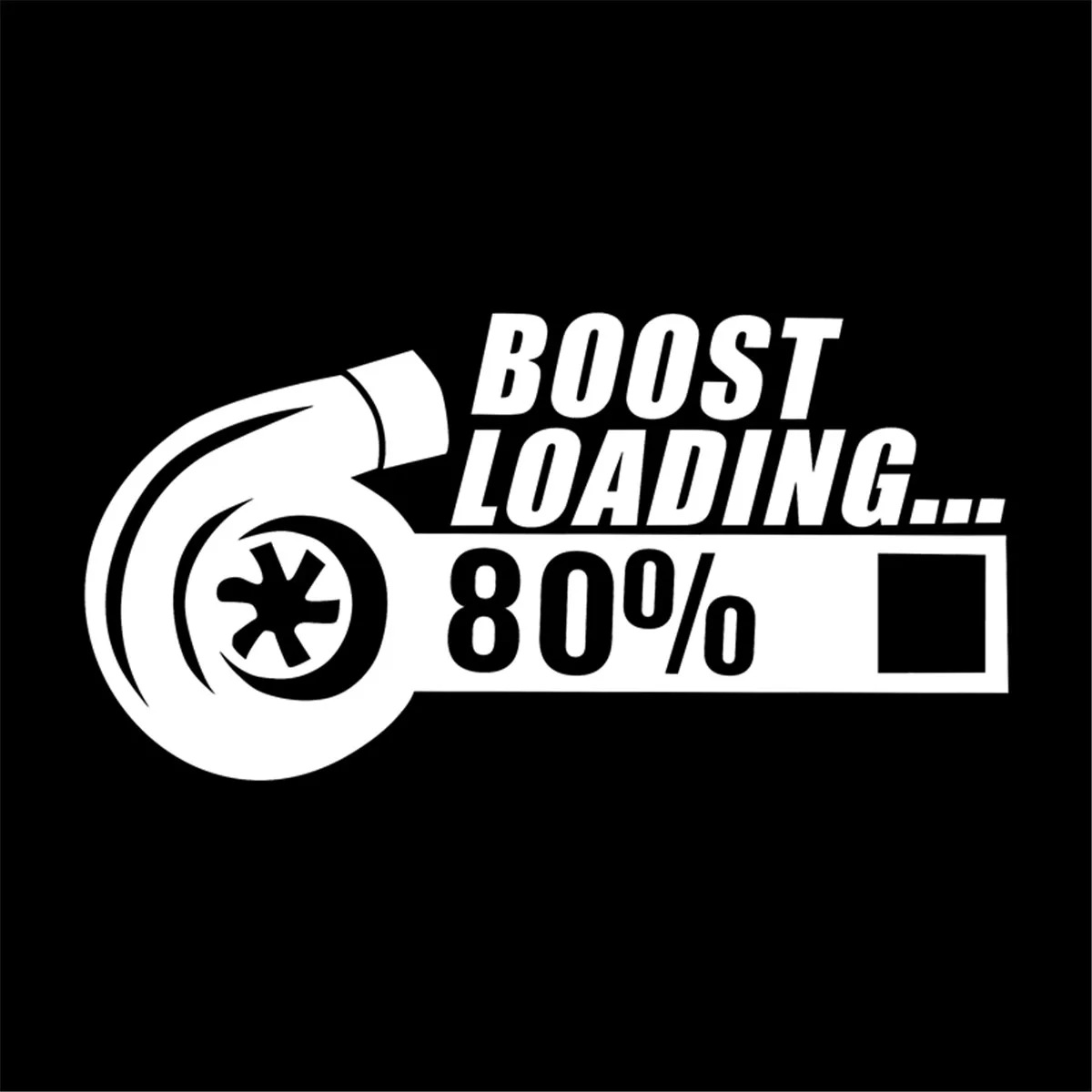 Car Sticker TURBO BOOST LOADING Funny Van Window Bumper JDM DUB PUG Automobiles Motorcycles Vinyl Decals 18cm*9cm | Автомобили и