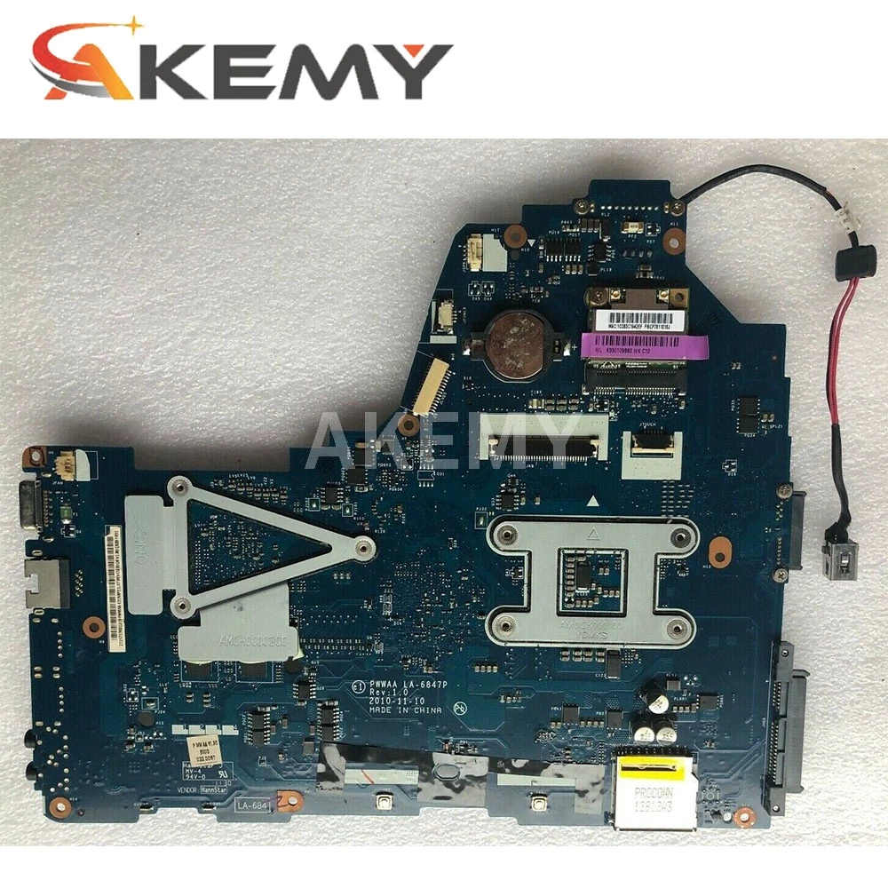Akemy Laptop Motherboard For Toshiba Satellite C660 A660 K000114920 PWWAA LA-6847P DDR3 Main board works
Akemy Laptop Motherboard For Toshiba Satellite C660 A660 K000114920 PWWAA LA-6847P DDR3 Main board works