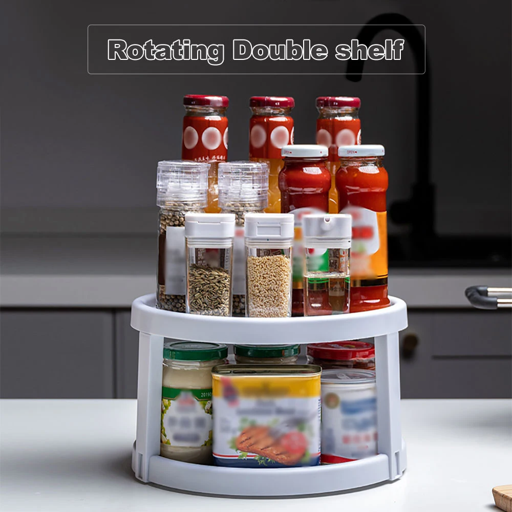 360° Rotating Spice Rack Organizer Seasoning Holder Kitchen Non-Skid Storage Organizer Tray Home Supplies for Bathroom Cabinets
360° Rotating Spice Rack Organizer Seasoning Holder Kitchen Non-Skid Storage Organizer Tray Home Supplies for Bathroom Cabinets
