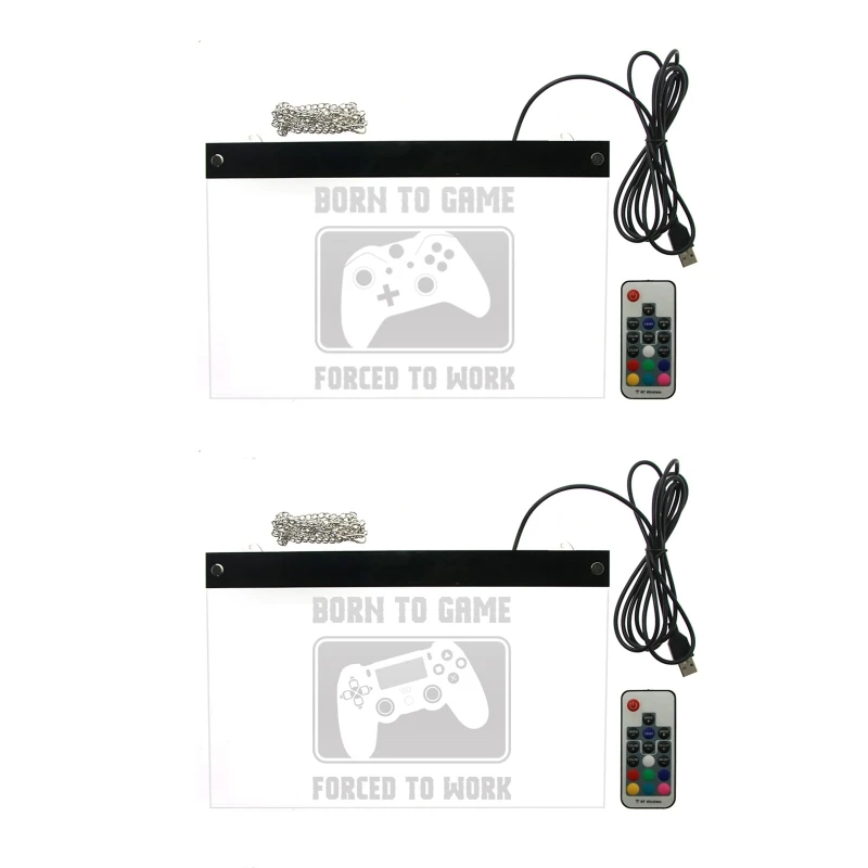 Multi-color Hanging Tag Decorative Lights "Born To Game Forced To Work" Funny LED Light Playstation Lamp Neon Sign Gamer
Multi-color Hanging Tag Decorative Lights "Born To Game Forced To Work" Funny LED Light Playstation Lamp Neon Sign Gamer