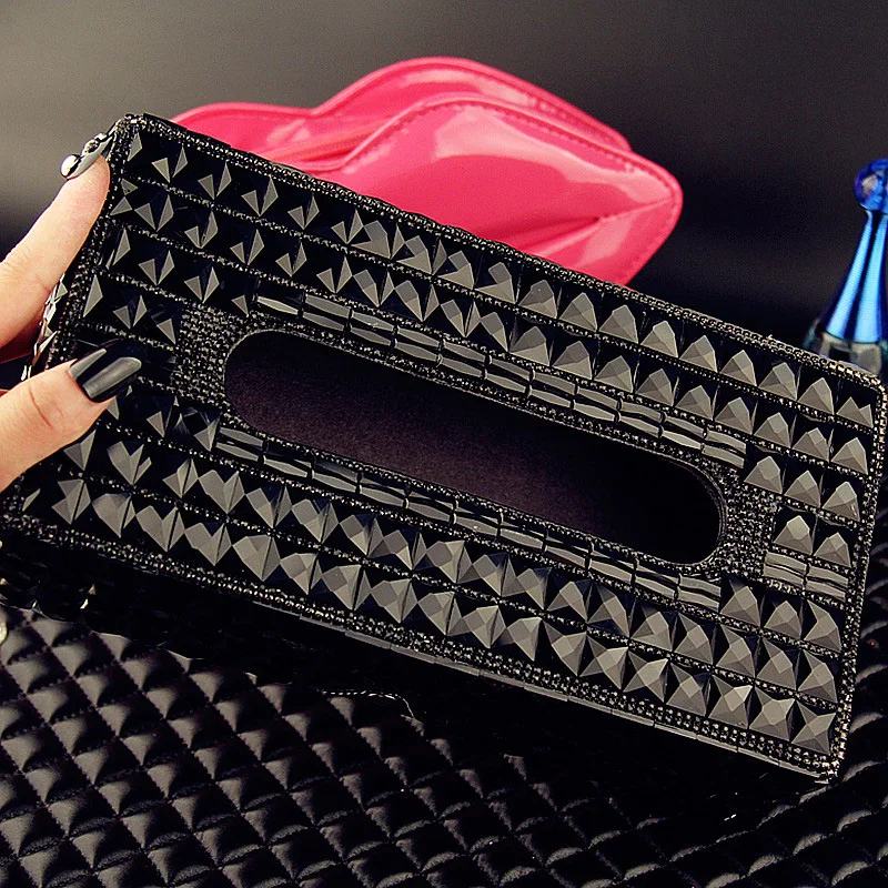 Car Styling Crystal Rhinstone Covered Car Tissue Box Cover Holder Dashboard Block Paper Towel Storage Boxes For Women Girls
Car Styling Crystal Rhinstone Covered Car Tissue Box Cover Holder Dashboard Block Paper Towel Storage Boxes For Women Girls