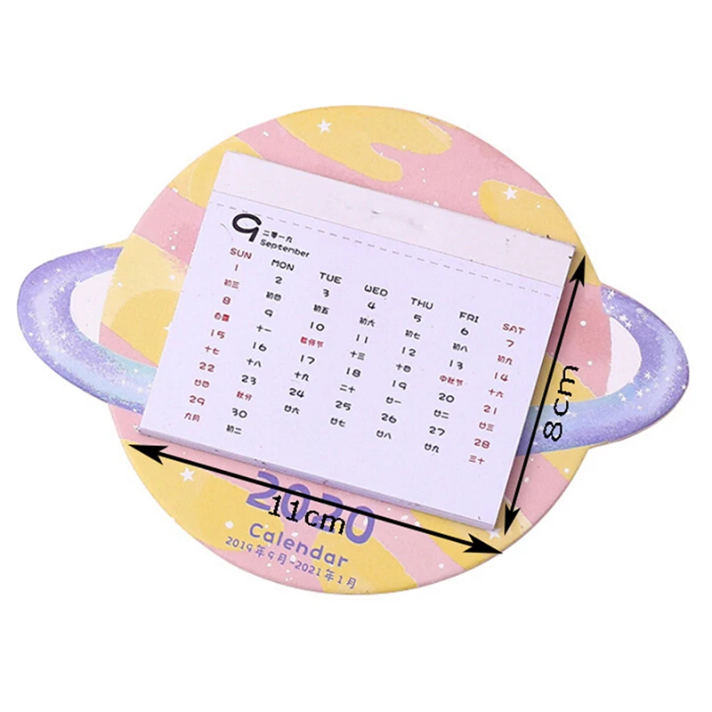 2020 креативный Цветной Настенный мини стикер с календарем ежедневный Настольный