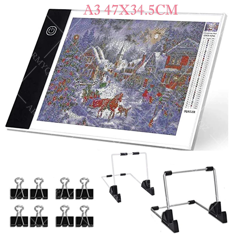 Diamond Painting A3 LED Light Pad Kit,DIY Dimmable Light Brightness Board,LED Artcraft Tracing Light Table,Reusable A3 Painting
Diamond Painting A3 LED Light Pad Kit,DIY Dimmable Light Brightness Board,LED Artcraft Tracing Light Table,Reusable A3 Painting