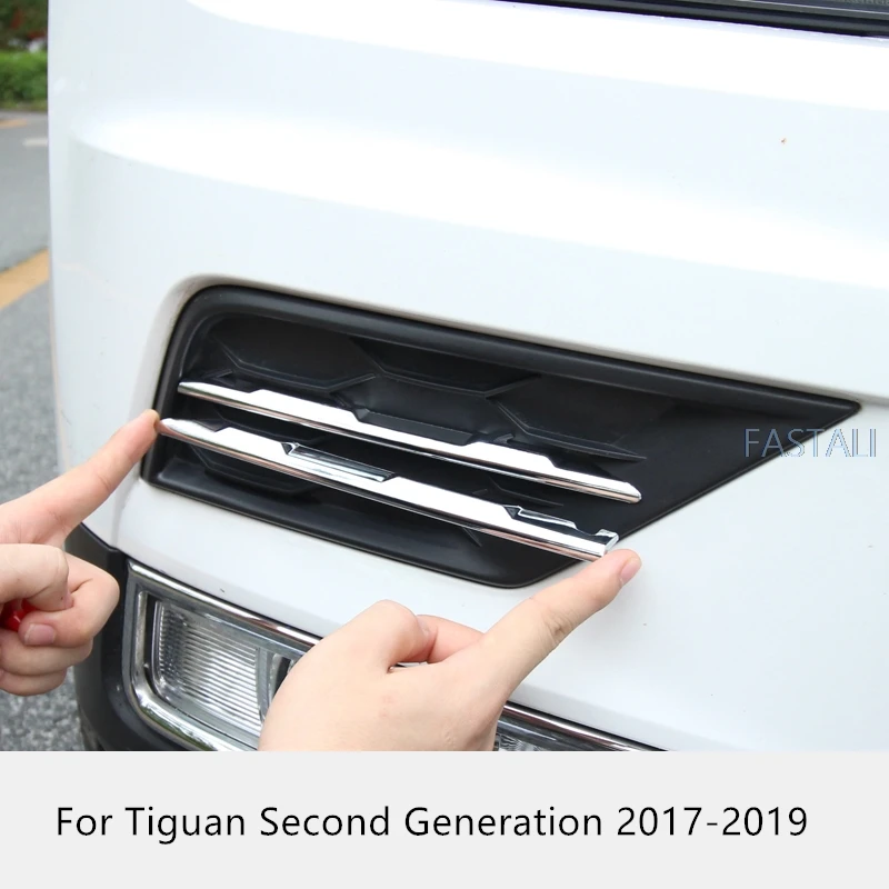 Для Tiguan второго поколения 2017 2019 ABS Хромированная Автомобильная передняя