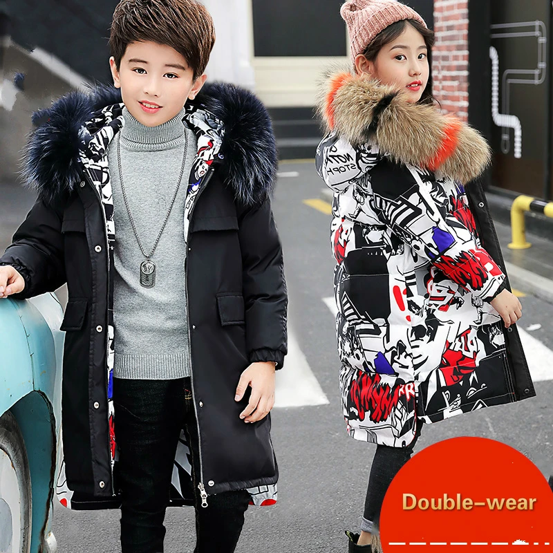 Children Boy Jacket Real Fur Hooded Long Coat Parka Big Kids 8 10 14 Teens Boy -30 Russia Winter Overcoat Fashion Double-wear
Children Boy Jacket Real Fur Hooded Long Coat Parka Big Kids 8 10 14 Teens Boy -30 Russia Winter Overcoat Fashion Double-wear