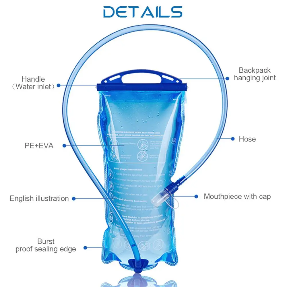 Уличный резервуар для воды сумка гидратации пузыря без БФА рюкзак жилета бега 1 5