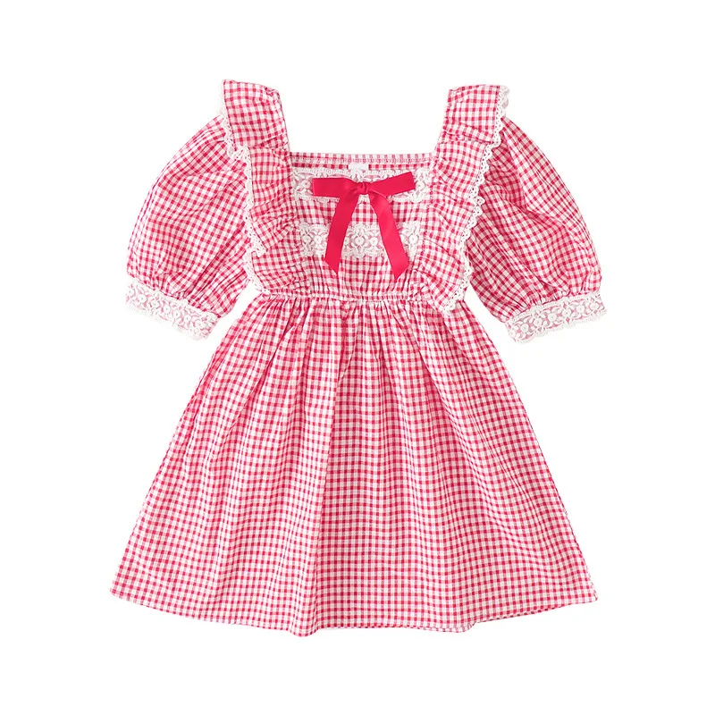 2021 Summer Parent-child Dress Square Neck Short-sleeved Plaid Mommy and Me Clothes
2021 Summer Parent-child Dress Square Neck Short-sleeved Plaid Mommy and Me Clothes