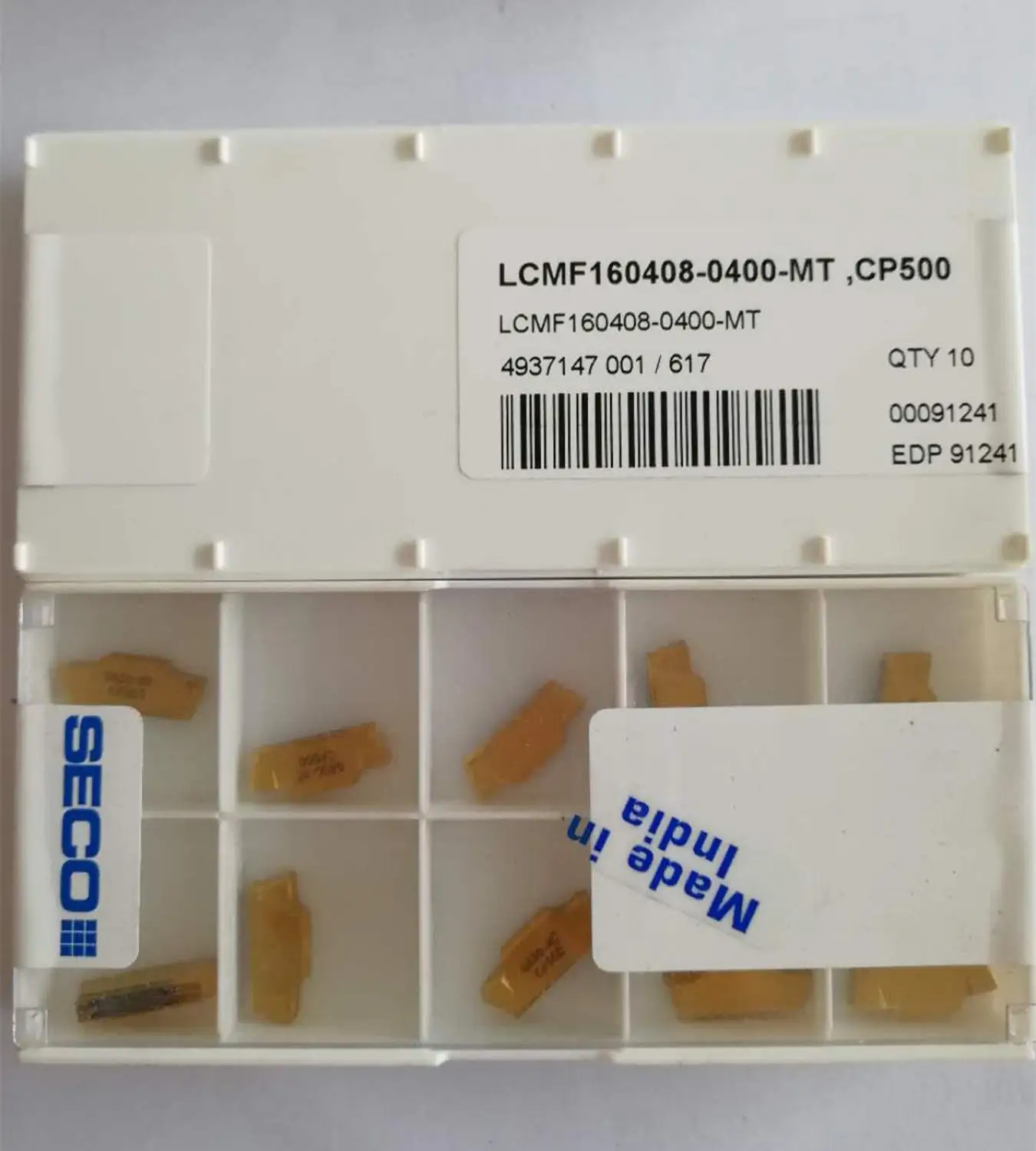 SECO LCMF160408-0400-MT CP500 carbide inserts 10pcs 
SECO LCMF160408-0400-MT CP500 carbide inserts 10pcs