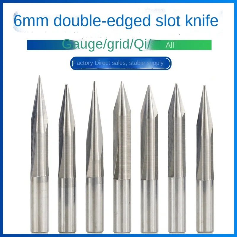 1 шт., Концевая фреза с хвостовиком 6 мм, 15/20/25/30 градусов, 0,3-1,0 мм 
1 шт., Концевая фреза с хвостовиком 6 мм, 15/20/25/30 градусов, 0,3-1,0 мм