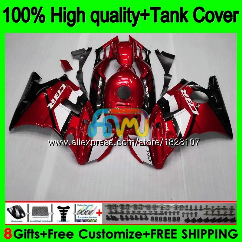 

600CC Metal red Fairing For HONDA CBR 600 FS 600F2 600FS 1BS.182 CBR600 F2 CBR600F2 1991 1992 1993 1994 91 92 93 94 Body+Tank