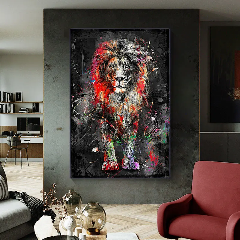 Colorful Lion Wall Art Canvas Painting Nordic Wall Posters and Prints Animals Pictures for Living Room Home Cuadros Decoration
Colorful Lion Wall Art Canvas Painting Nordic Wall Posters and Prints Animals Pictures for Living Room Home Cuadros Decoration