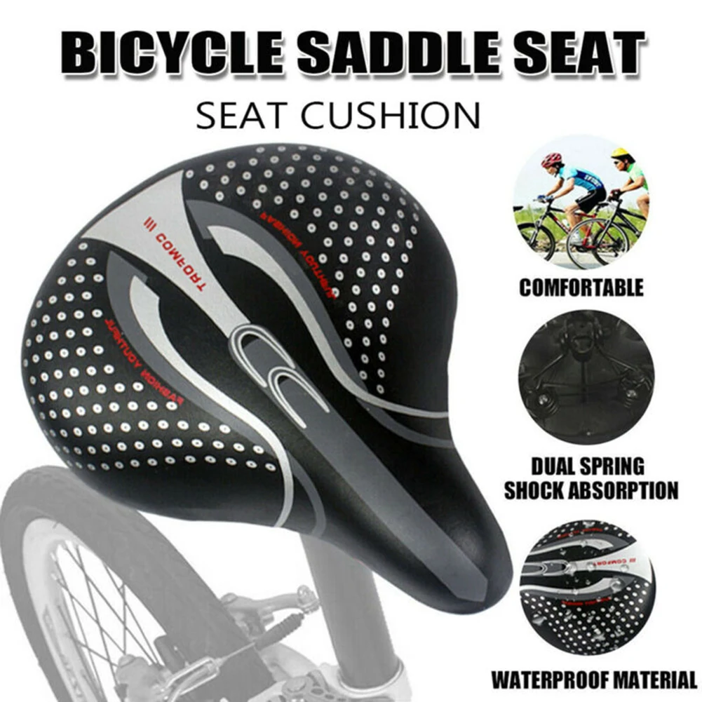 Comfortable Extra Wide Big Bum Bike Soft Pad Saddle Bicycle Seat Cushion Sporty E-Scooter Seat Cushions Cycling Accessories
Comfortable Extra Wide Big Bum Bike Soft Pad Saddle Bicycle Seat Cushion Sporty E-Scooter Seat Cushions Cycling Accessories