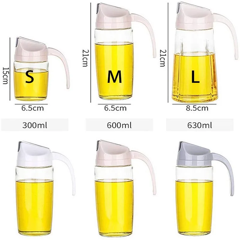 Glass Oil Bottle Dispenser Leakproof Auto Flip Olive Oil Vinegar Condiment Container Transparent Kitchen Cooking Accessories
Glass Oil Bottle Dispenser Leakproof Auto Flip Olive Oil Vinegar Condiment Container Transparent Kitchen Cooking Accessories