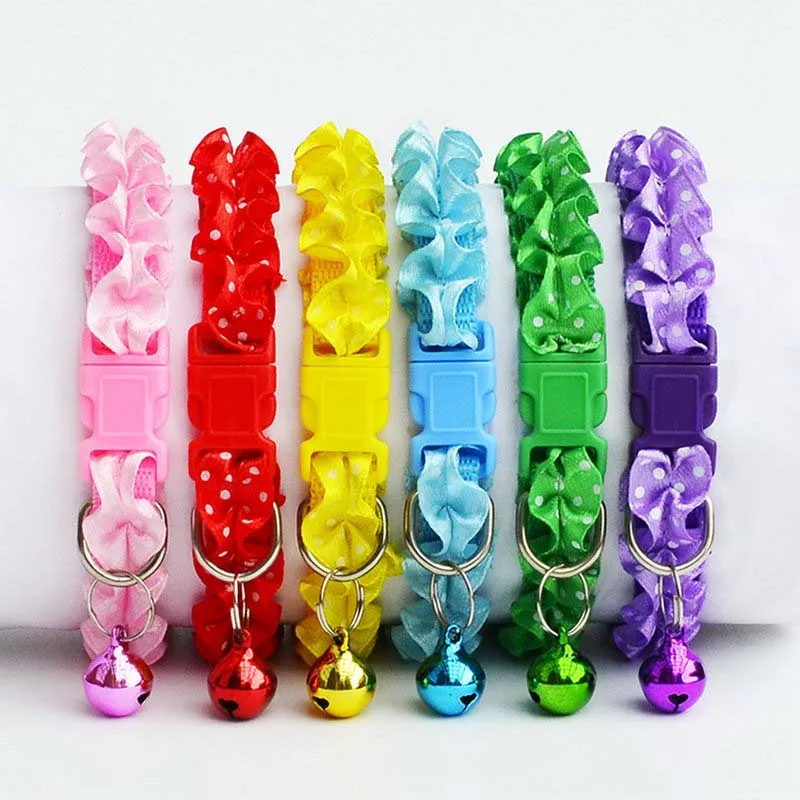 Pet Bell Collar Cat Dog Lace Collar Color Collar Cute Cat Pet Products Cat Accessories Collar
Pet Bell Collar Cat Dog Lace Collar Color Collar Cute Cat Pet Products Cat Accessories Collar
