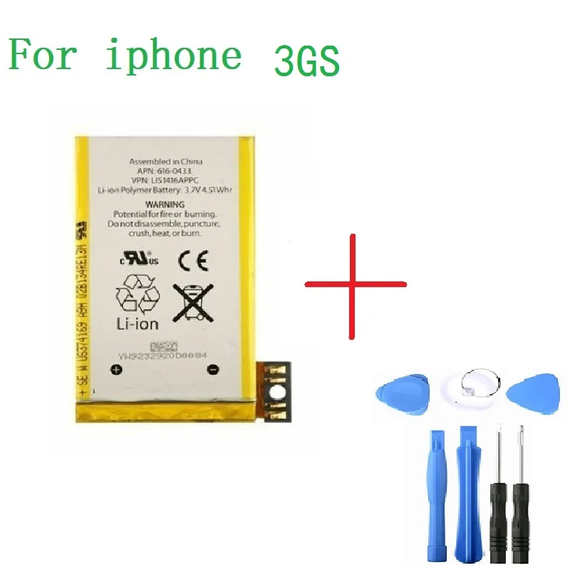 Батарея мобильного телефона для iphone 3GS реальная емкость 1420mAh 3 8 V батарея с набором