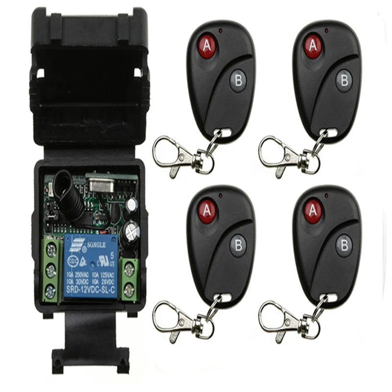 Mini Wireless RF Remote Control Light Switch 10A Relay Output Radio DC 12V 24V 1 CH Channel 1CH Receiver Module +Transmitter
Mini Wireless RF Remote Control Light Switch 10A Relay Output Radio DC 12V 24V 1 CH Channel 1CH Receiver Module +Transmitter