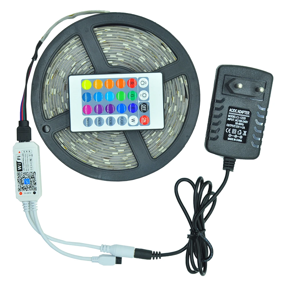 Светодиодные ленты с Wi-Fi управлением, luces LED RGB 5050 SMD 2835, водонепроницаемая гибкая лента с диодами 12 В постоянного тока, 5 м, 10 м, 15 м, Рождественс...
Светодиодные ленты с Wi-Fi управлением, luces LED RGB 5050 SMD 2835, водонепроницаемая гибкая лента с диодами 12 В постоянного тока, 5 м, 10 м, 15 м, Рождественс...