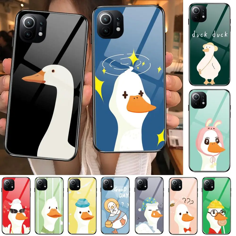 Cute cartoon duck Tempered Glass Phone Case For Redmi Xiaomi 11 Lite pro Ultra 10T 10 9 8 MIX 4 Cover Silicone shell Cases
Cute cartoon duck Tempered Glass Phone Case For Redmi Xiaomi 11 Lite pro Ultra 10T 10 9 8 MIX 4 Cover Silicone shell Cases