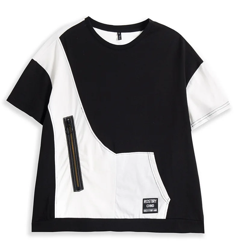 2021 Trendy T Shirt Short Sleeve Colors Patched Zipper Decoration Summer Tops Letters Print Street Snap Women Tees Dropshipping
2021 Trendy T Shirt Short Sleeve Colors Patched Zipper Decoration Summer Tops Letters Print Street Snap Women Tees Dropshipping