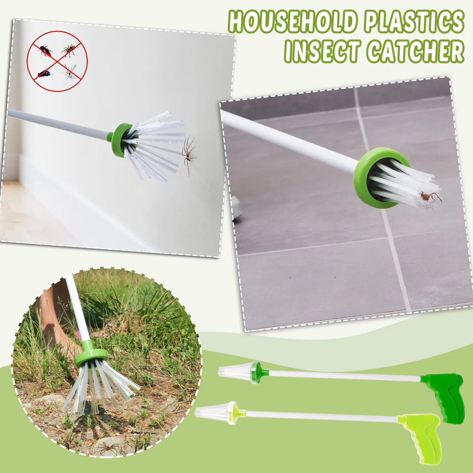 Insect Bug Spider Catchers - Trap Release Bugs Spider Long Arm Handle Pick Up Tool Family Insect Trap Fly Catcher Trapper
Insect Bug Spider Catchers - Trap Release Bugs Spider Long Arm Handle Pick Up Tool Family Insect Trap Fly Catcher Trapper
