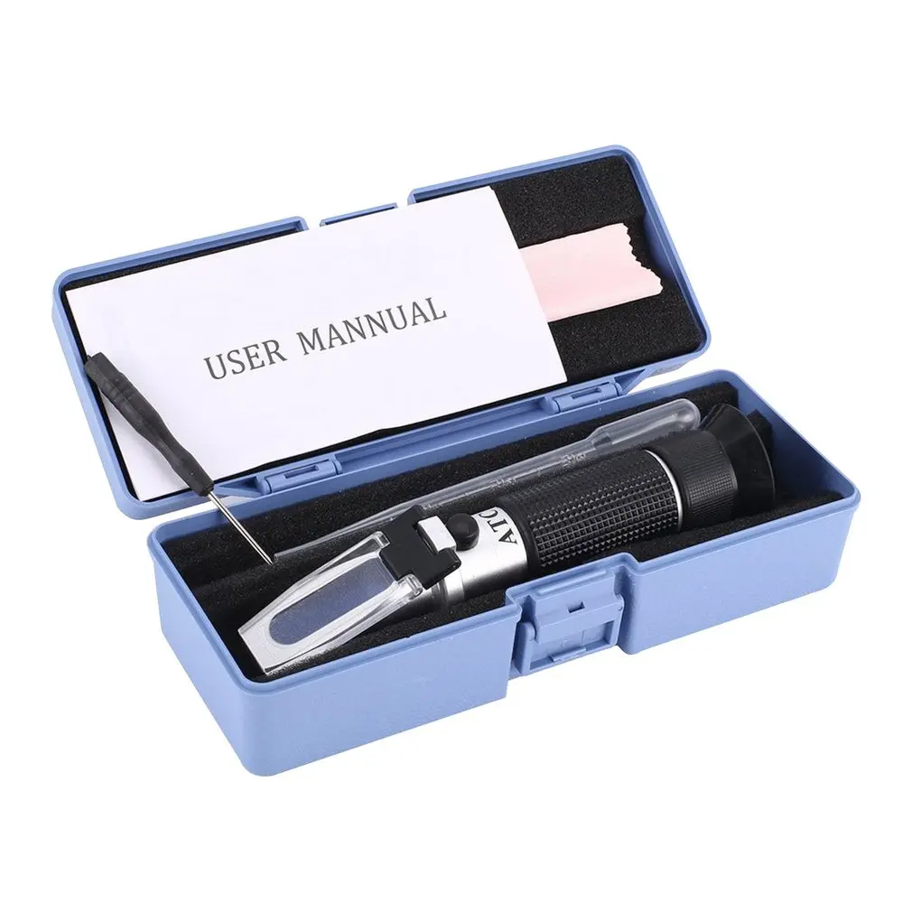 Brix Refractometer 0~32% RHB-32ATC Optical Sugar Food Beverages ATC Content RZ113 Meter Tool Test Handheld
Brix Refractometer 0~32% RHB-32ATC Optical Sugar Food Beverages ATC Content RZ113 Meter Tool Test Handheld