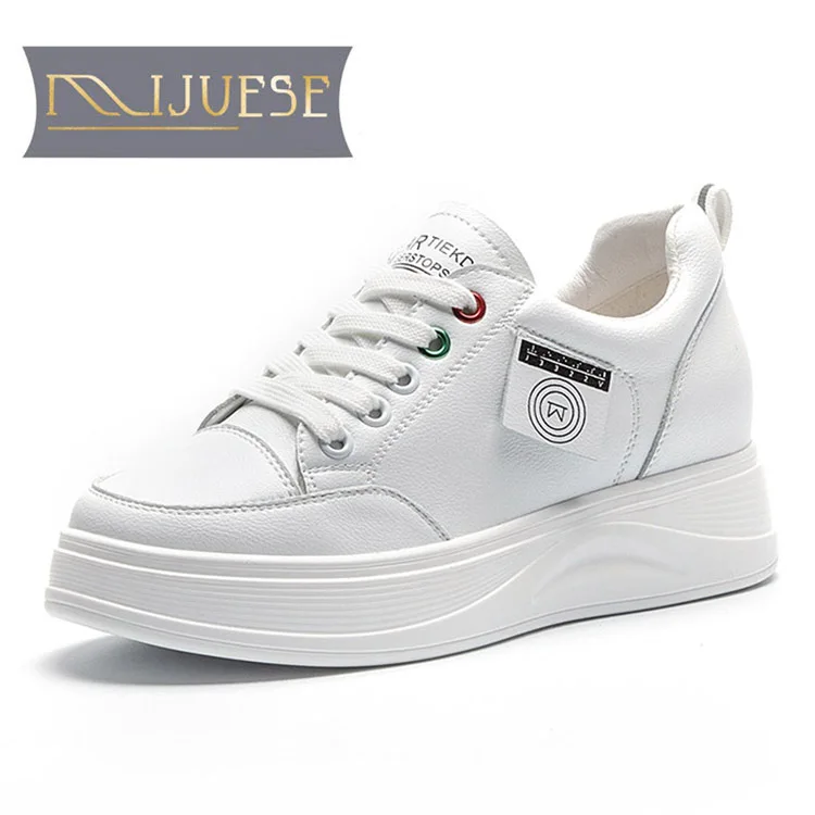MLJUFEE 2021 Women Sneakers Genuine Leather White Color Casual Trend Platform Cut-outs Increasing Wedges Vulcanize Shoes Size 40
MLJUFEE 2021 Women Sneakers Genuine Leather White Color Casual Trend Platform Cut-outs Increasing Wedges Vulcanize Shoes Size 40