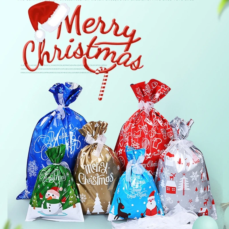 Christmas Candy Wrapping Bags Holiday Treats Pouch Goody Bag with Ribbon for Birthday Party Favor Christmas gift decoration
Christmas Candy Wrapping Bags Holiday Treats Pouch Goody Bag with Ribbon for Birthday Party Favor Christmas gift decoration