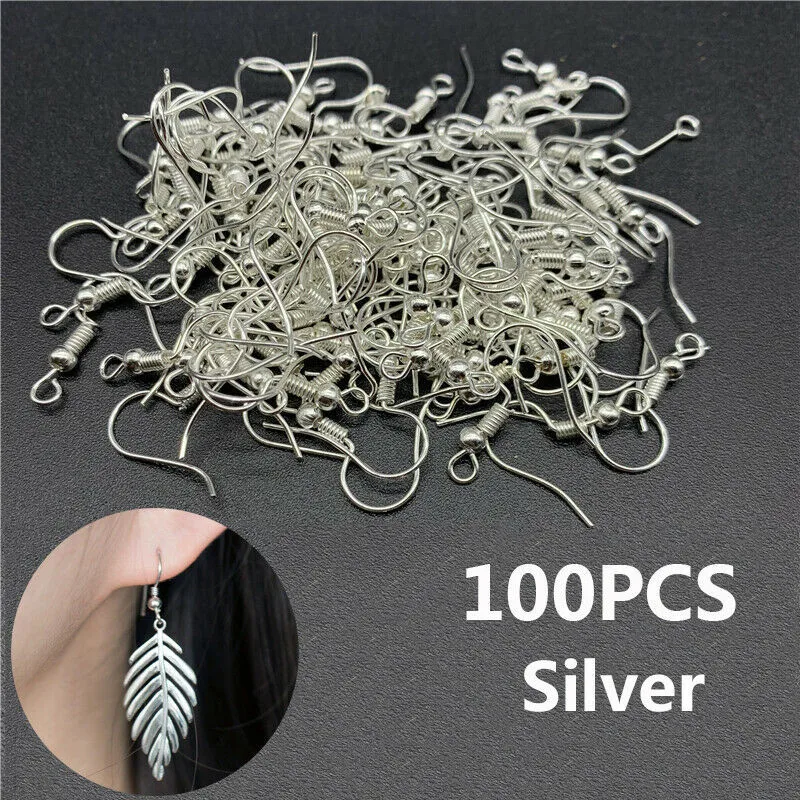 100Pcs Stainless Steel Earring Hook Ear Wire Hook For DIY Jewelry Findings Earrings Making Silver Plated Earring Accessories
100Pcs Stainless Steel Earring Hook Ear Wire Hook For DIY Jewelry Findings Earrings Making Silver Plated Earring Accessories